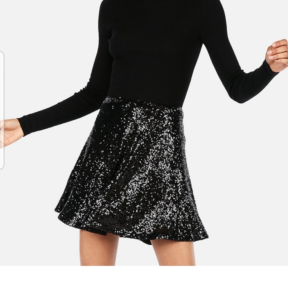 Sequin A-line skirt